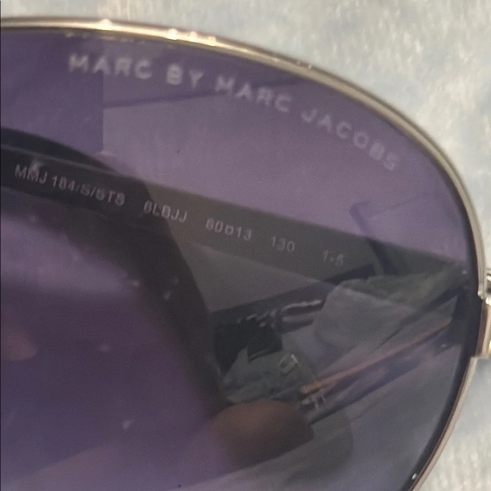 Marc By Marc Jacobs Black and Purple Aviator‎ Sunglasses